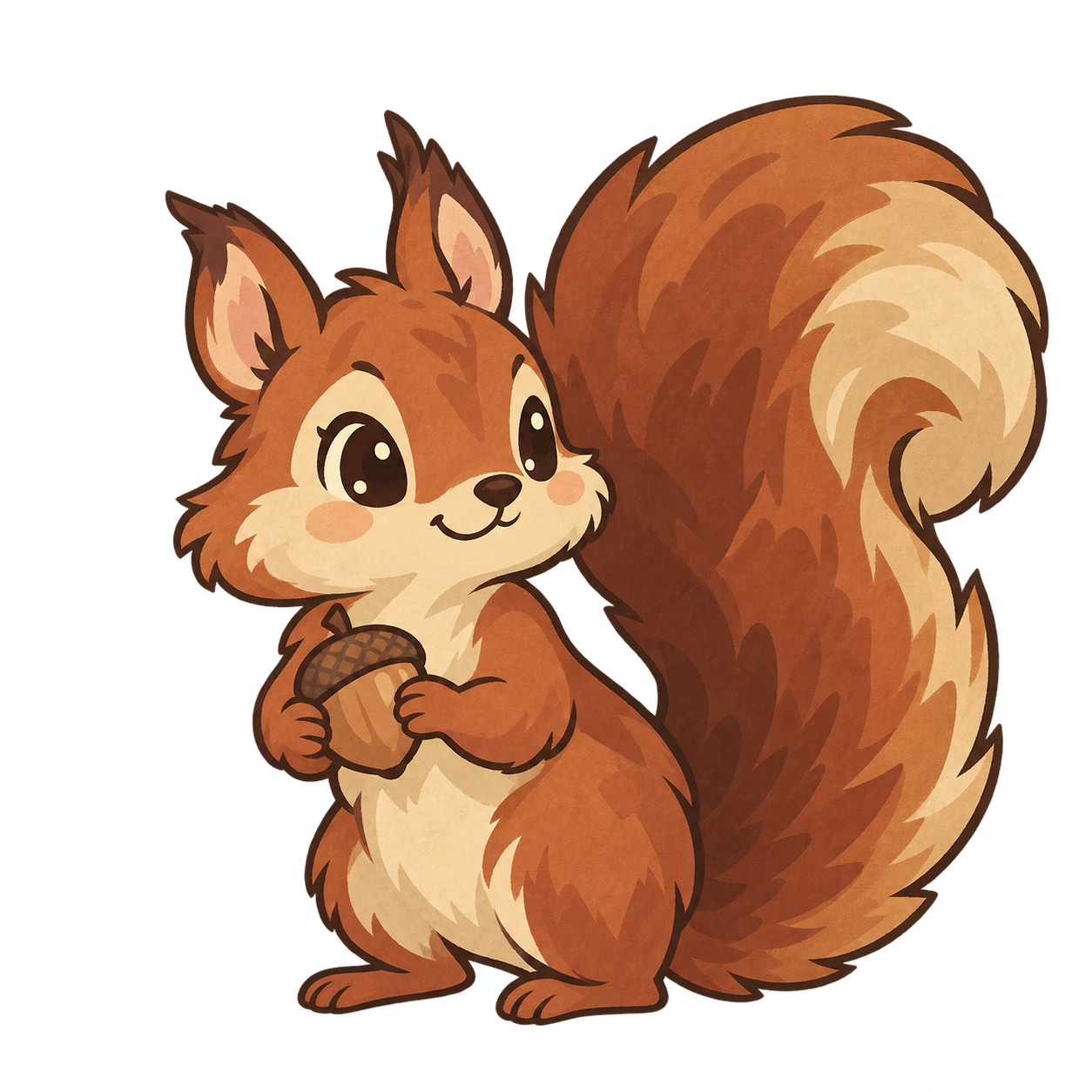 Ein fröhliches Eichhörnchen